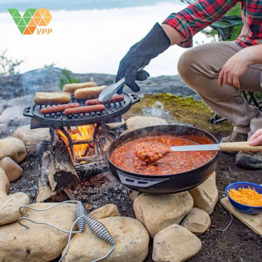 Lưu ý vệ sinh và sử dụng bộ nồi chảo cắm trại LODGE Camp 4 món