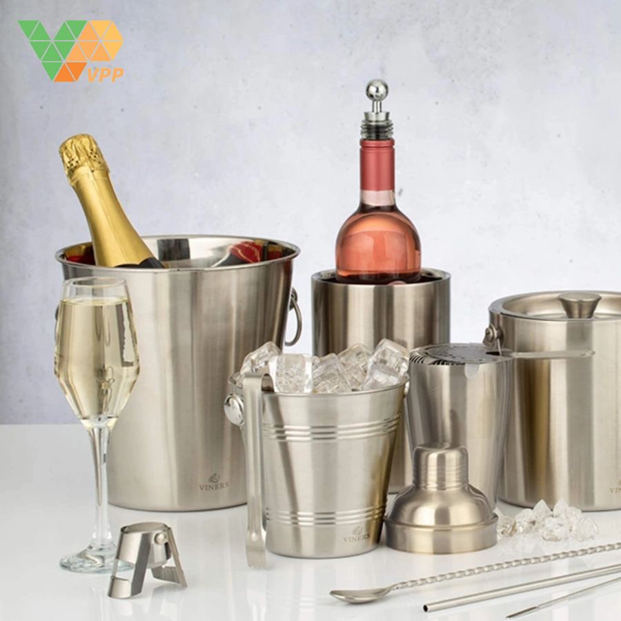 Lưu ý vệ sinh và sử dụng xô đá màu bạc Viners 1 lít