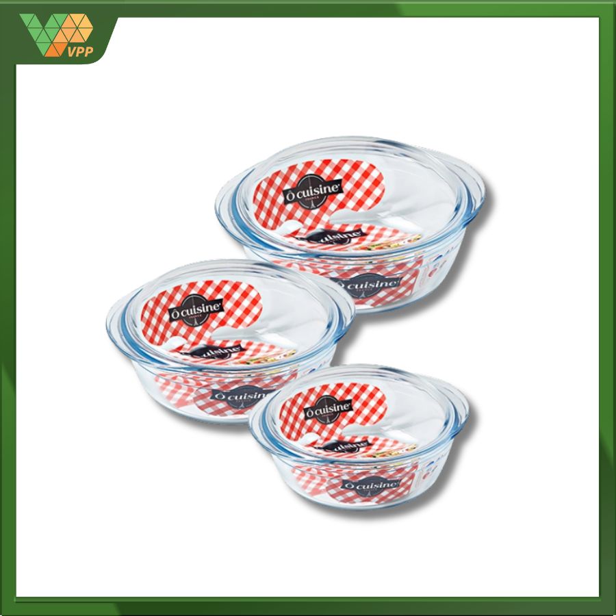 Tô gốm thủy tinh hình tròn Ocuisine chính hãng