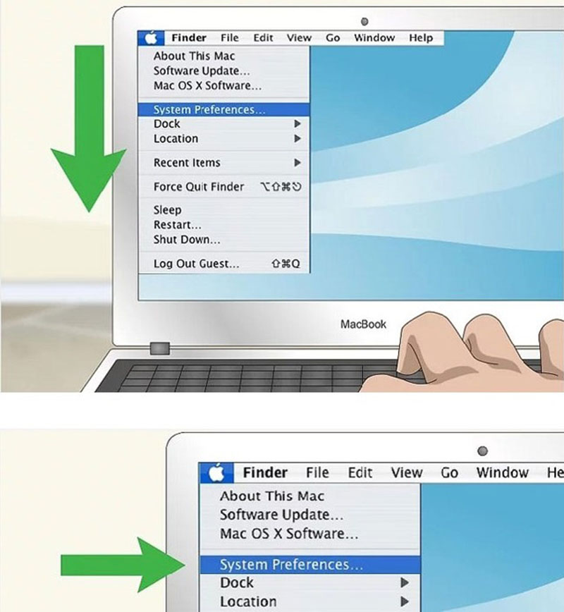 Chọn System Preferences