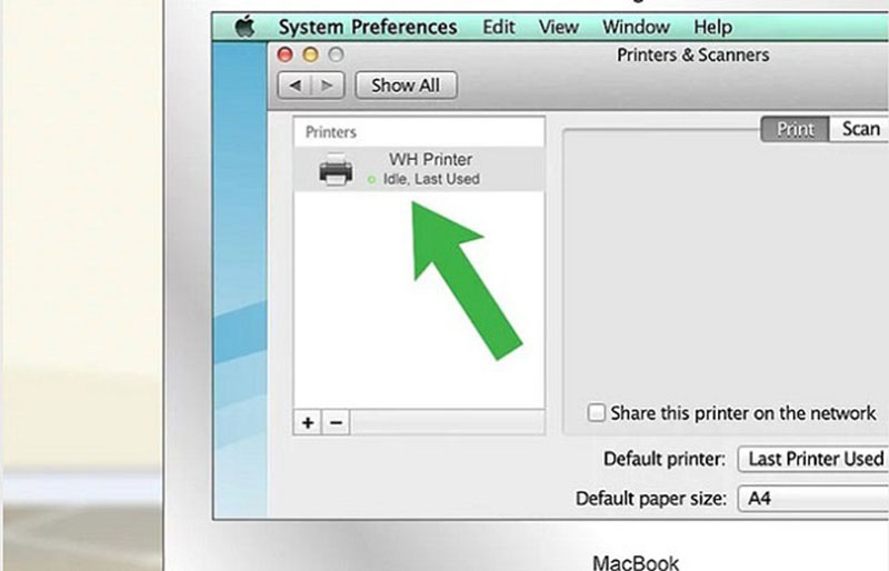 Chọn máy in muốn làm sạch