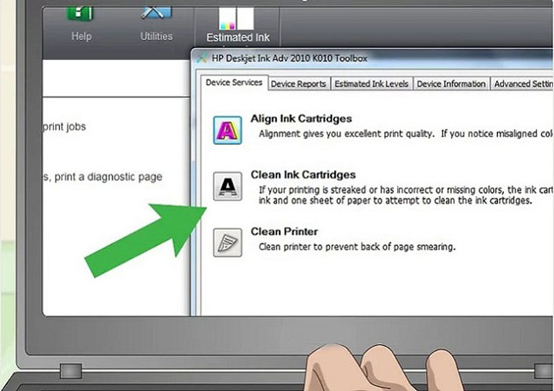 Tìm và chọn một trong các chức năng vệ sinh