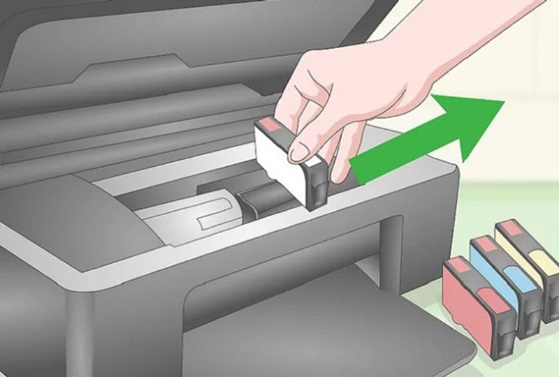 Tắt nguồn và rút điện máy in