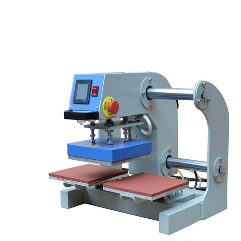 Máy ép nhiệt logo 2 mâm ép bán tự động 15x20cm