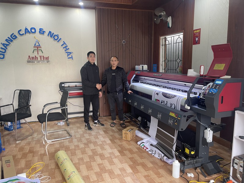 Lắp đặt và bàn giao máy in quảng cáo Eyecolor khổ 1m8 XP600 cho khách hàng anh Thứ - Bắc Giang