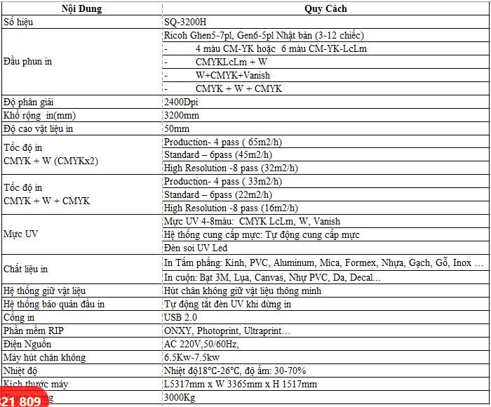 Máy in UV Hybrid SQ-3200H