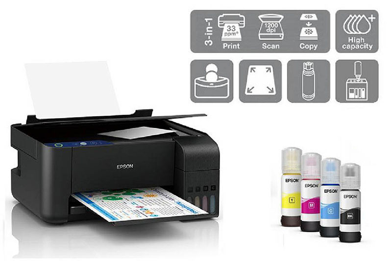 Máy in phun có tốc độ in ấn chậm, độ bền màu không cao