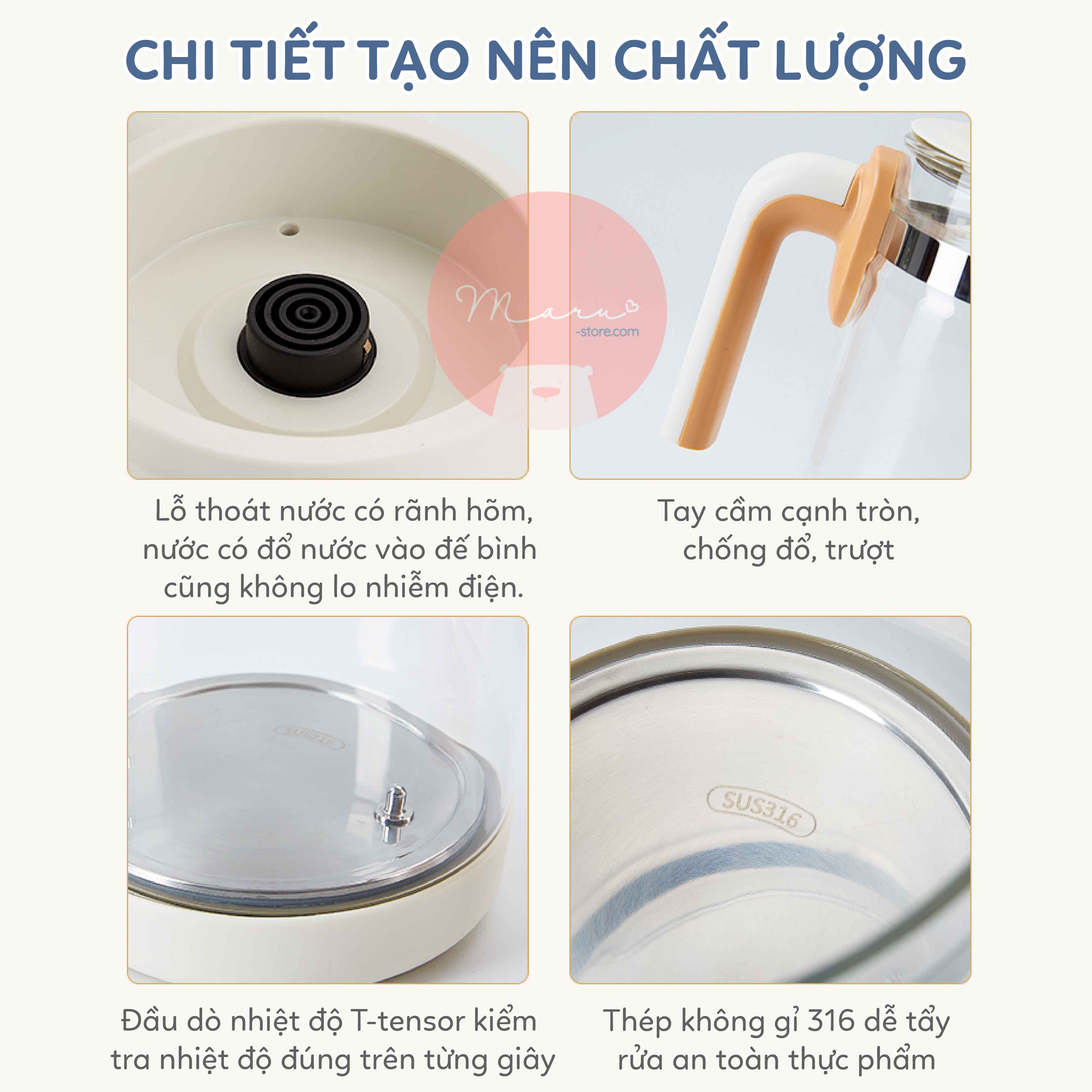 máy pha sữa, tiệt trùng bình sữa, sấy khô bình sữa, máy hâm sữa đa năng