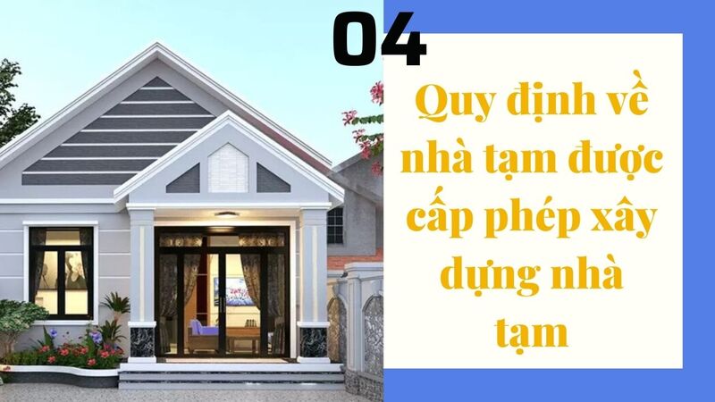 Quy định về nhà tạm