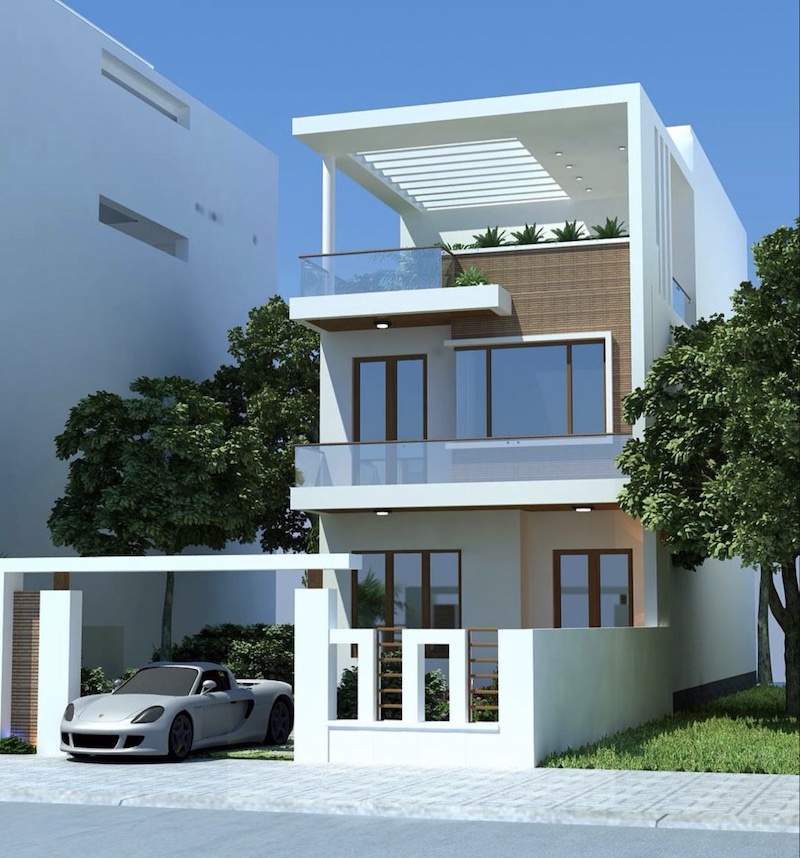 5x20 mẫu nhà ống 2 tầng đẹp 2020