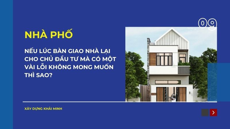 bàn giao lại nhà cho chủ đầu tư