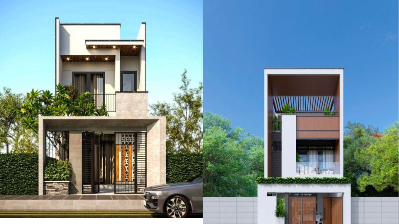 thiết kế nhà phố đẹp 2 tầng