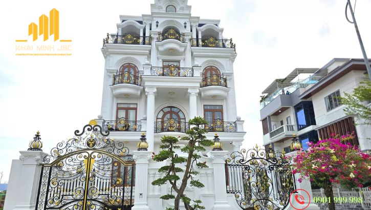 Góc nhìn cận cảnh căn biệt thự đã hoàn thiện xong