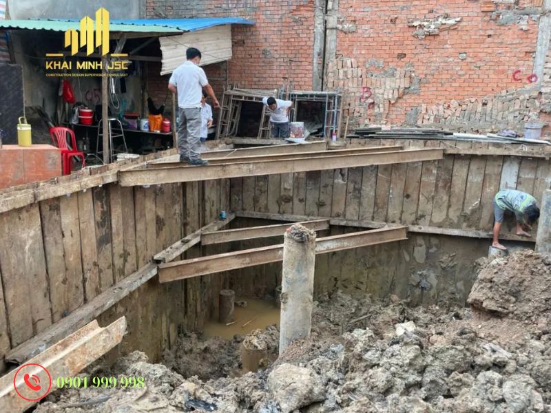 Xây dựng nền móng cho công trình là hạng mục quan trọng khi xây thô