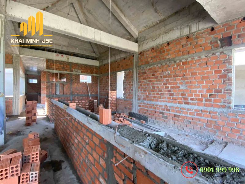 Công trình thực tế xây phần thô trọn gói tại Khai Minh