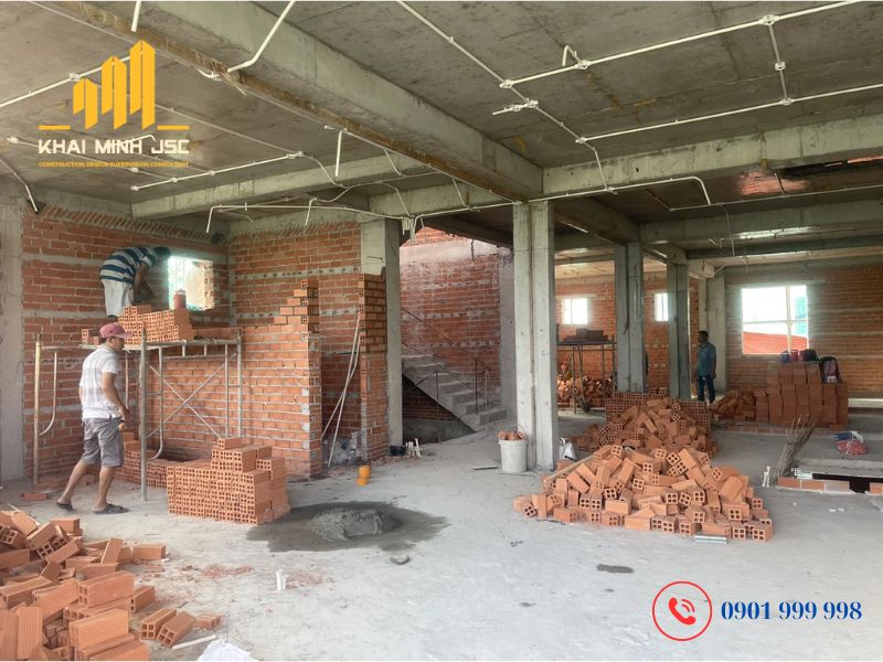 Công đoạn thi công phần khung nhà