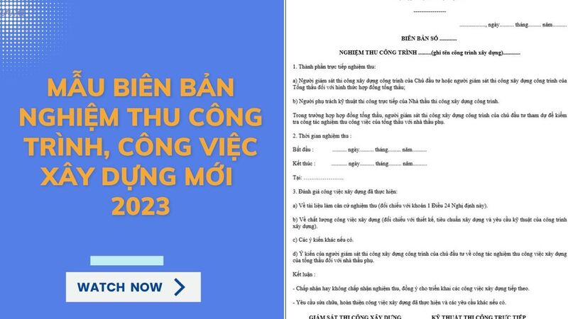 biên bản nghiệm thu