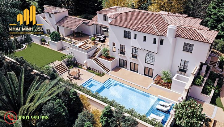 Biệt thự vườn có hồ bơi lấy cảm hứng từ nghỉ dưỡng