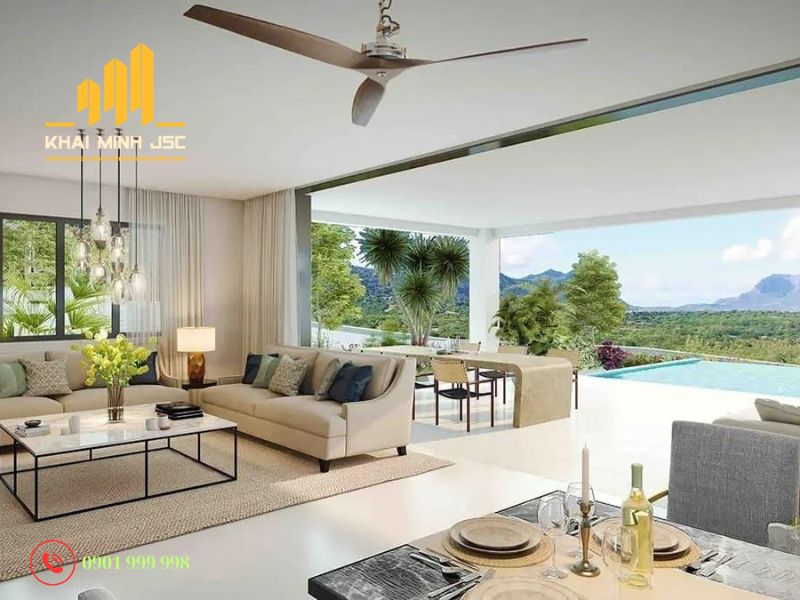 Biệt thự không vách ngăn vẫn đảm bảo sự riêng tư, thoải mái