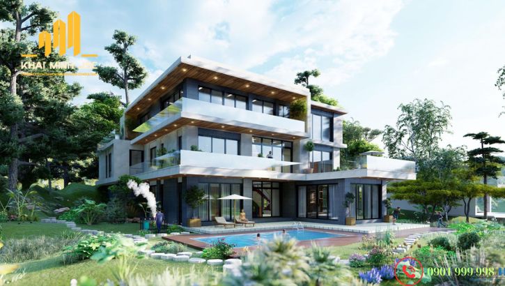 Thiết kế biệt thự xanh sinh thái nổi bật bởi sự hài hòa với thiên nhiên