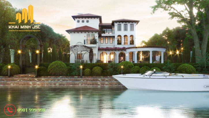 Biệt thự sinh thái ven hồ có view cảnh quan sinh động