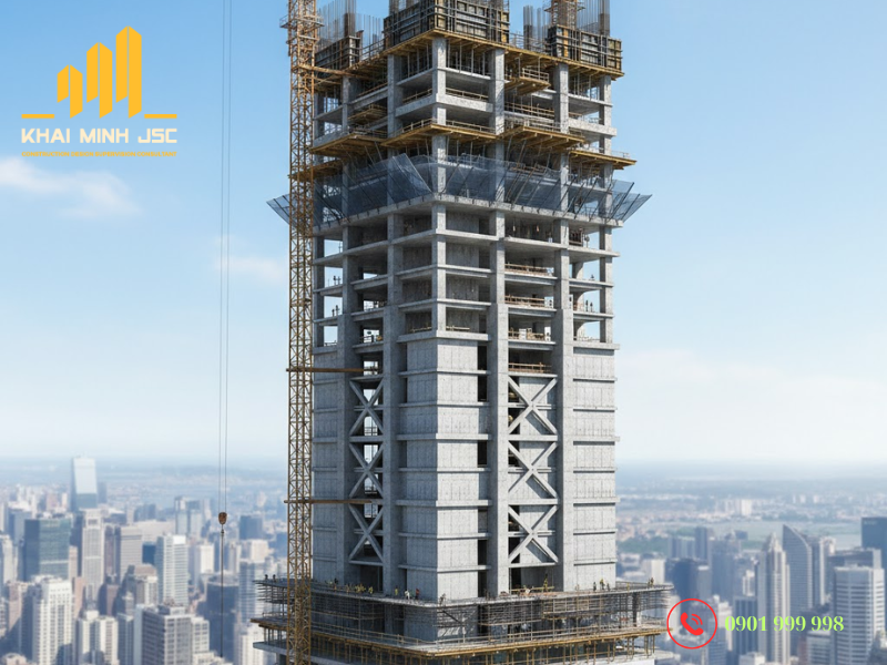 Hệ thống lõi cứng của tòa nhà cao tầng