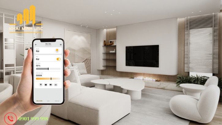 Hệ thống chiếu sáng phòng khách linh hoạt đổi màu theo nhu cầu