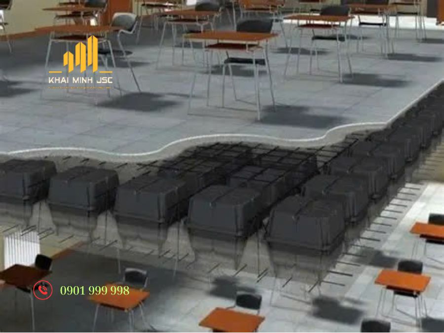 Sàn không dầm truyền tải trực tiếp, phù hợp nhịp lớn cần thiết kế chính xác