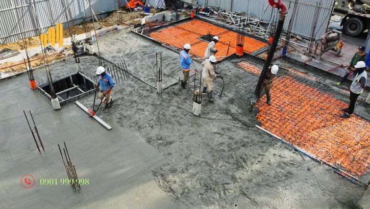Công tác đổ bê tông khi thi công