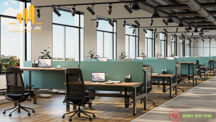 Thiết kế ergonomic office giúp giảm căng thẳng và tạo cảm giác thoải mái cho nhân viên