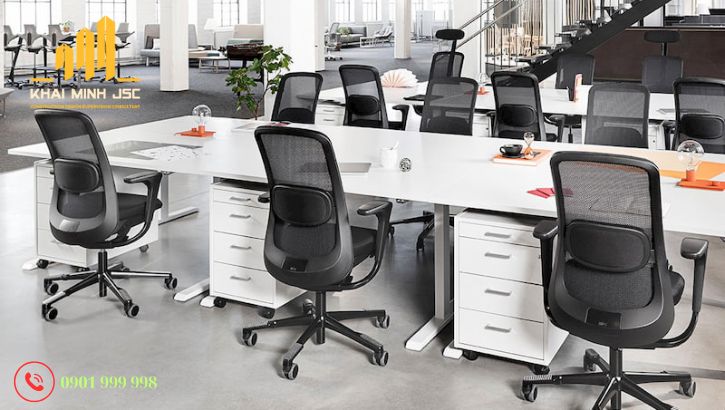 Bố trí không gian làm việc hợp lý khi thiết kế ergonomic office