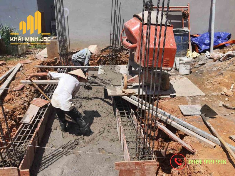 Thi công xây dựng phần thô đảm búng đúng tiến độ