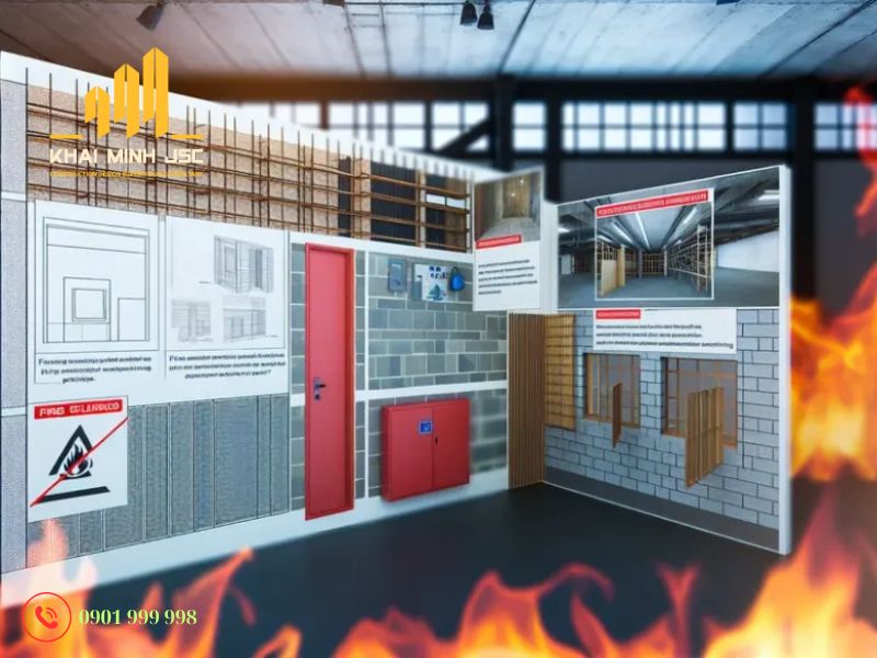 Giải pháp nào giúp ngăn cháy lan theo trục kỹ thuật đứng