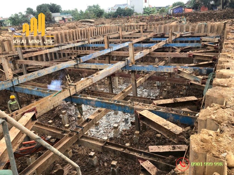 Móng cọc là lựa chọn phổ biến trong giải pháp móng nhà cao tầng tại khu vực nền đất yếu