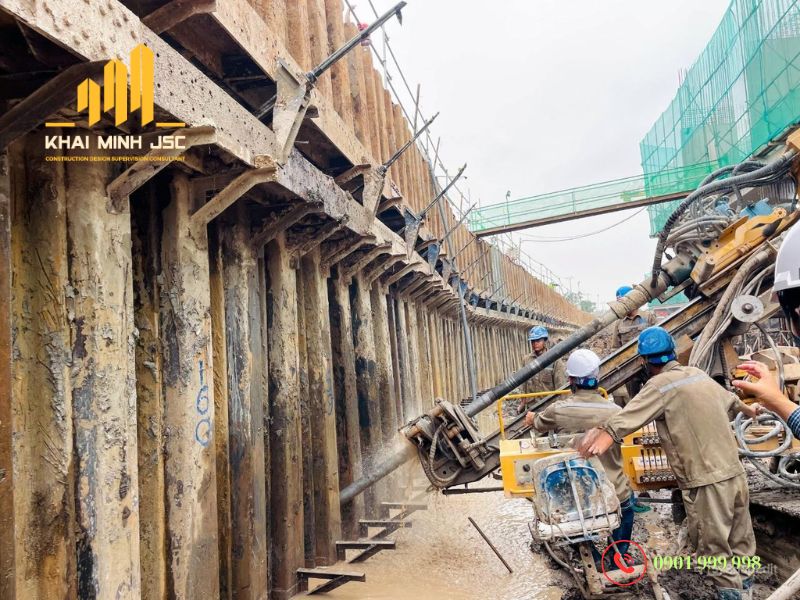 Neo tự khoan là công nghệ tiên tiến trong kỹ thuật thi công neo đất hiện đại