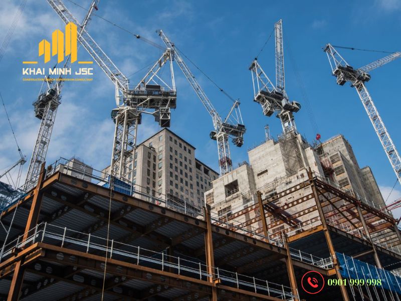 Giai đoạn thi công kết cấu phần thân nhà cao tầng