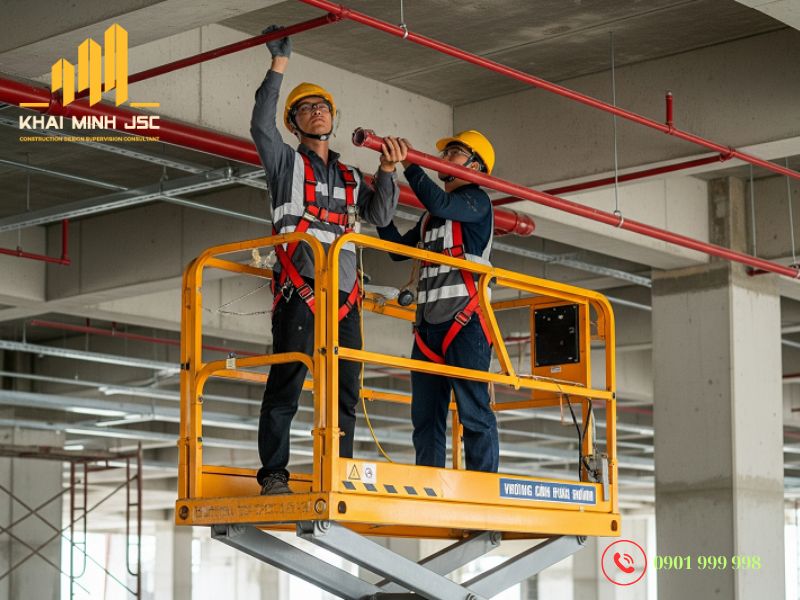 Tuân thủ nghiêm ngặt quy trình thi công PCCC đúng tiêu chuẩn kỹ thuật