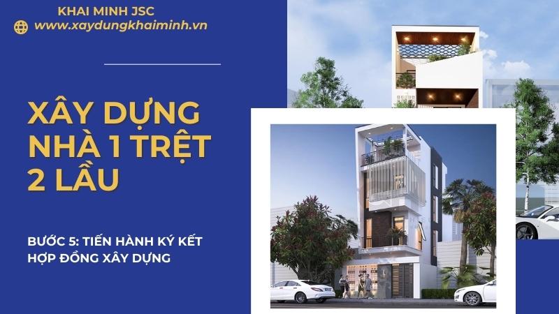 Hợp đồng xây dựng nhà 1 trệt 2 lầu