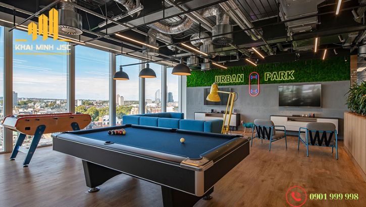 Tích hợp các hoạt động giải trí trong khu nghỉ ngơi văn phòng