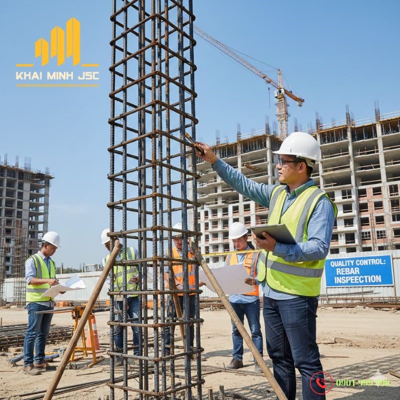 Kiểm soát cốt thép trong thi công xây dựng