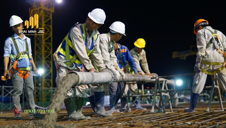 Công tác thi công nhà bê tông cốt thép