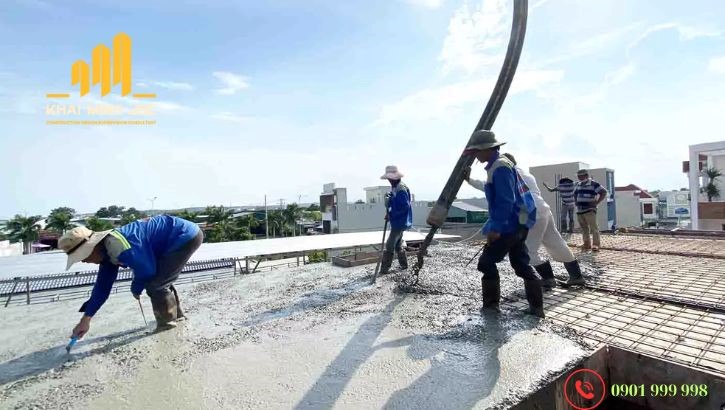 Công tác thực hiện đổ bê tông sàn