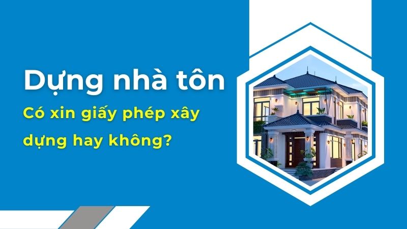 Làm mái tôn che có phải xin phép