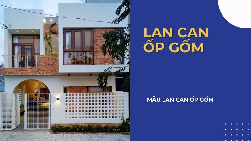 Mẫu lan can ốp gốm