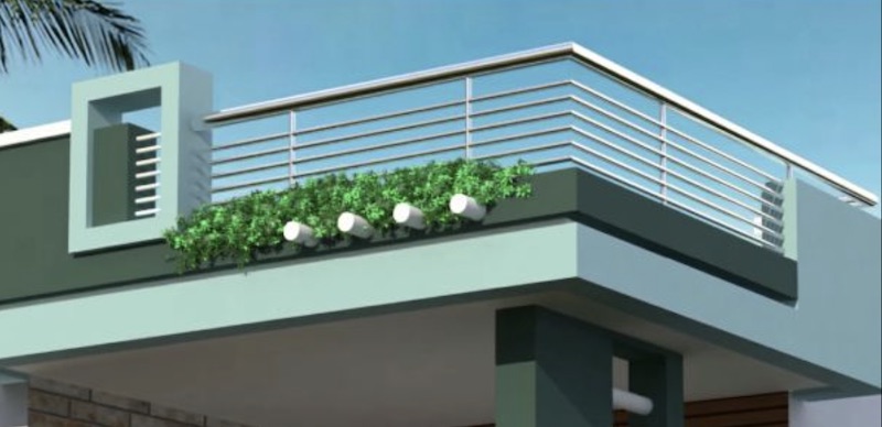 Mẫu lan can xây bằng gạch đẹp