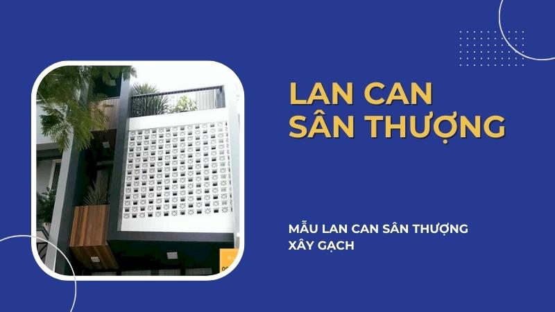 Lan can sân thượng xây gạch
