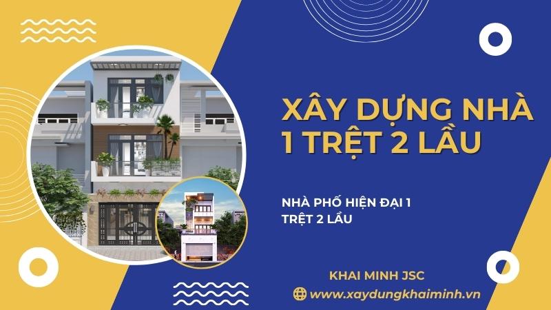 Mẫu nhà 1 trệt 2 lầu hiện đại