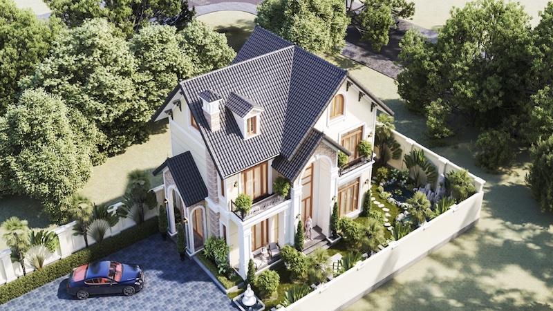 Mẫu nhà 2 tấm rưỡi hiện đại