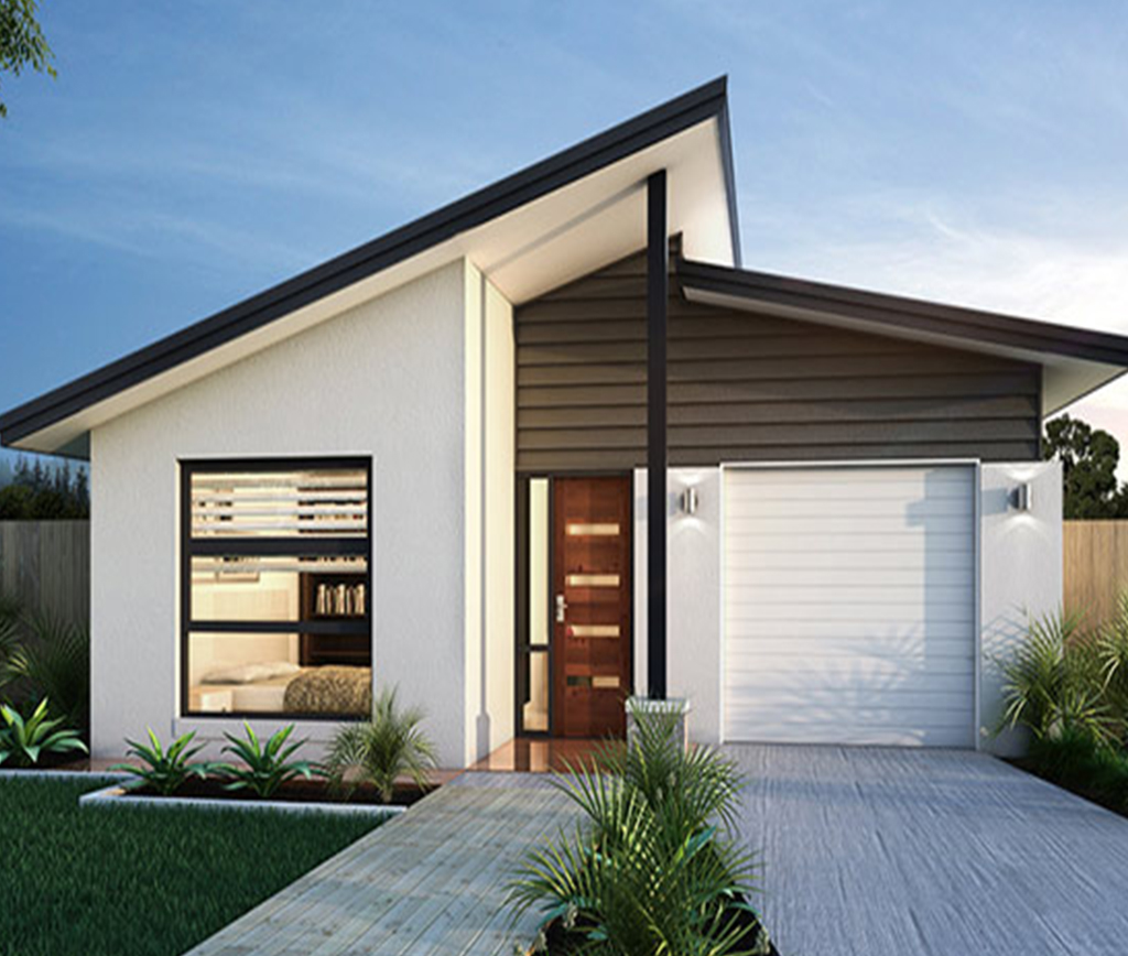 Mẫu nhà cấp 4 mái lệch đẹp