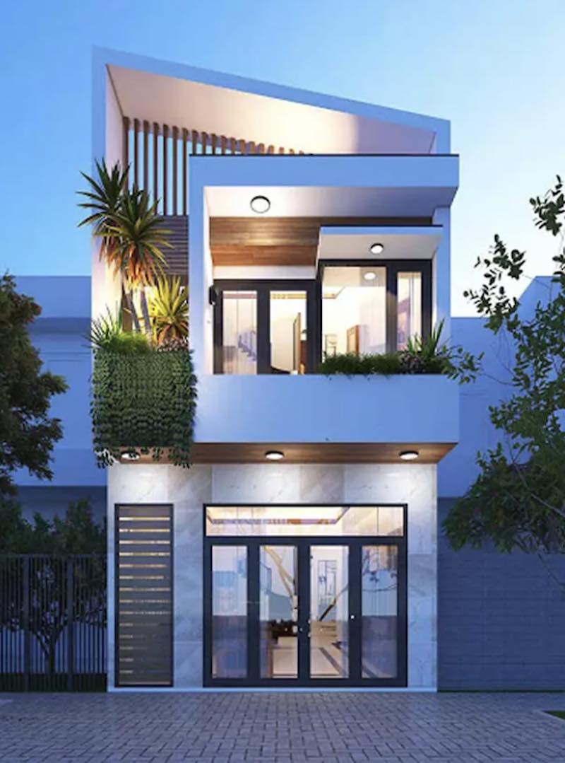 mẫu nhà ống 2 tầng đẹp
